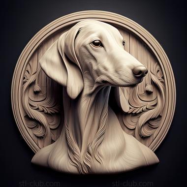 3D model st Saluki dog (STL)